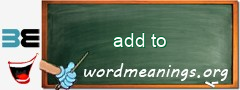 WordMeaning blackboard for add to